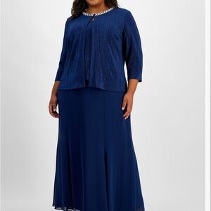 Alex Evenings Navy Blue Women's Dress
